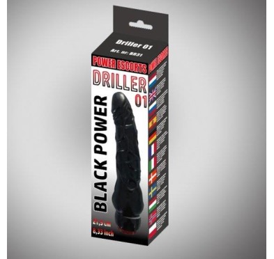 Driller 01 black 21,5 cm realistic vibrating